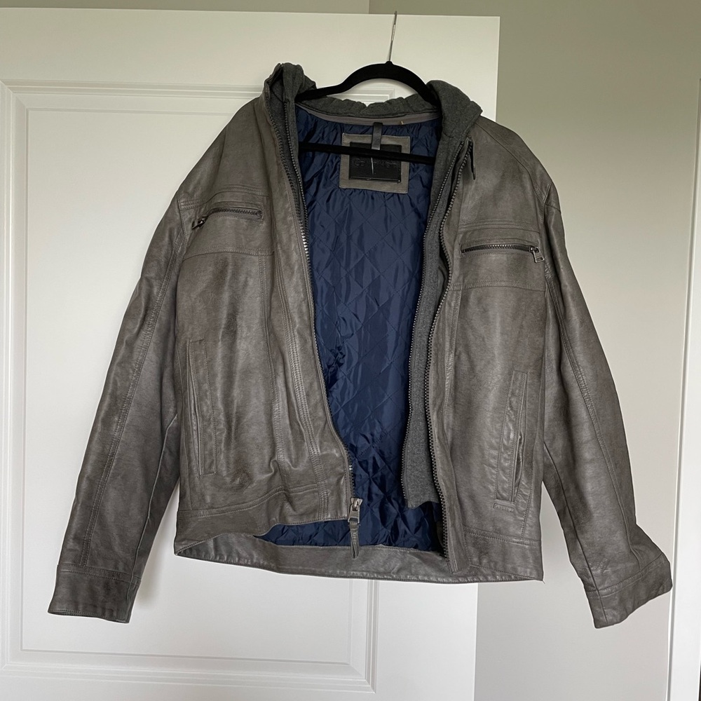 Calvin Klein Gray Bomber Jacket with Matte Finish